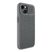 Тканевый чехол книжка Nillkin QIN Pro для iPhone 14 Plus, Grey
