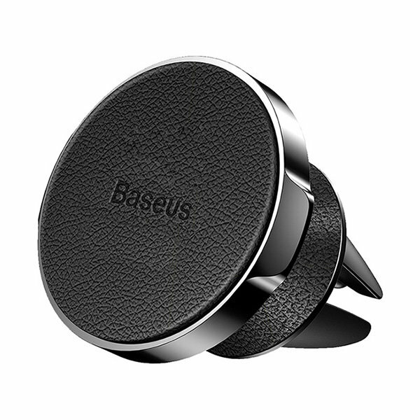 Автодержатель магнитный Baseus Small Ears Series Magnetic Genuine Leather (Air type) Black (SUER-E01)