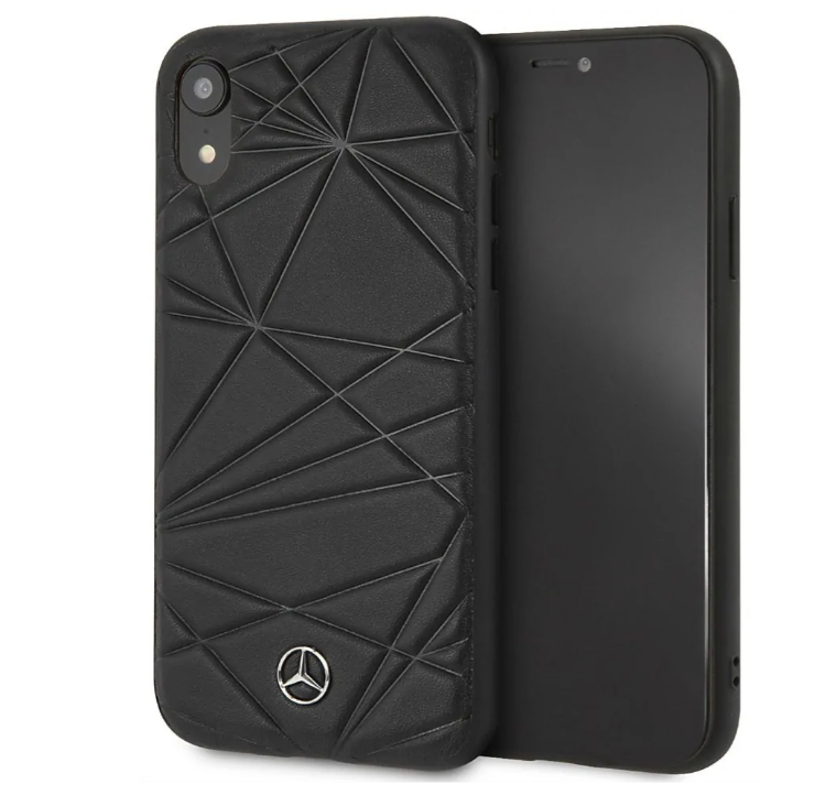 Кожаный чехол-накладка для iPhone XR Mercedes Twister Hard Leather, Black (MEPERHCI61QGLBK)