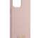 Силиконовый чехол-накладка для iPhone 12 / 12 Pro (6.1) Guess Liquid silicone Gold metal logo Hard, Pink (GUHCP12MLSLMGLP)