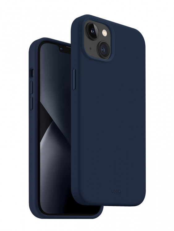 Чехол для iPhone 14 Uniq LINO Blue (IP6.1(2022)-LINOBLU)