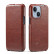 Кожаный чехол с вертикальным флипом для iPhone 14 Fierre Shann (Brown)