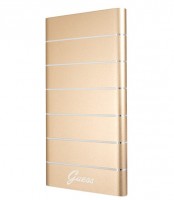 Внешний аккумулятор GUESS 5000 mAh Aluminium Stripes Gold (GUPBALSTGO)
