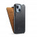 Кожаный чехол с вертикальным флипом для iPhone 14 Fierre Shann (Black)